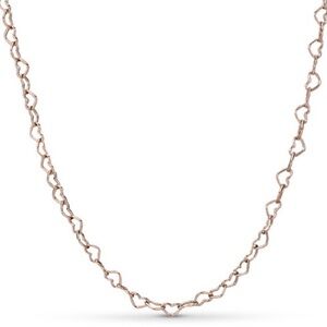 Pandora Rose Gold Linked Hearts Collier Chain